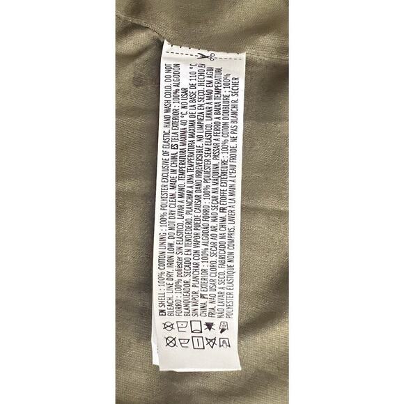 FOREVER 21 Baby Doll Mini Dress Women's Size L Olive Green 100% Cotton Y2K - Picture 10 of 14